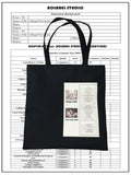NOLABEL Simple Religious Contrasting Shoulder, Oblique Span Bag Label Canvas Bag