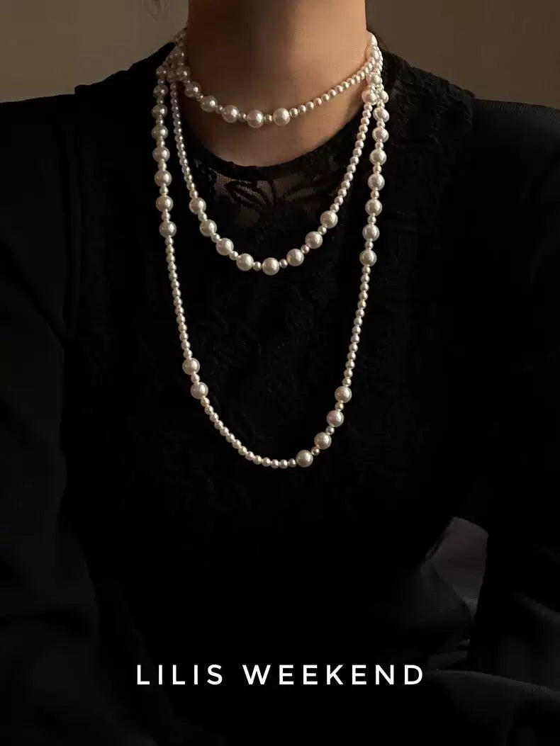Lilis Weekend Retro Gradual Change Multi-layered Bead Necklace