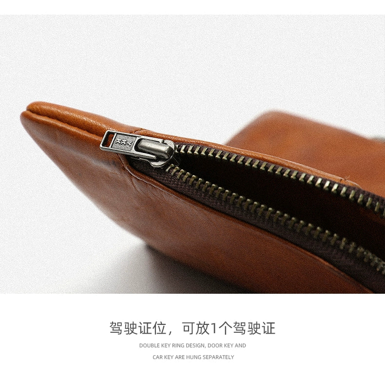 HALF WORK tanned leather wallet