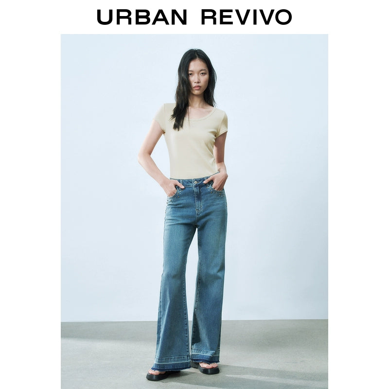 URBAN REVIVO Versatile Slim Short Sleeve T-Shirt