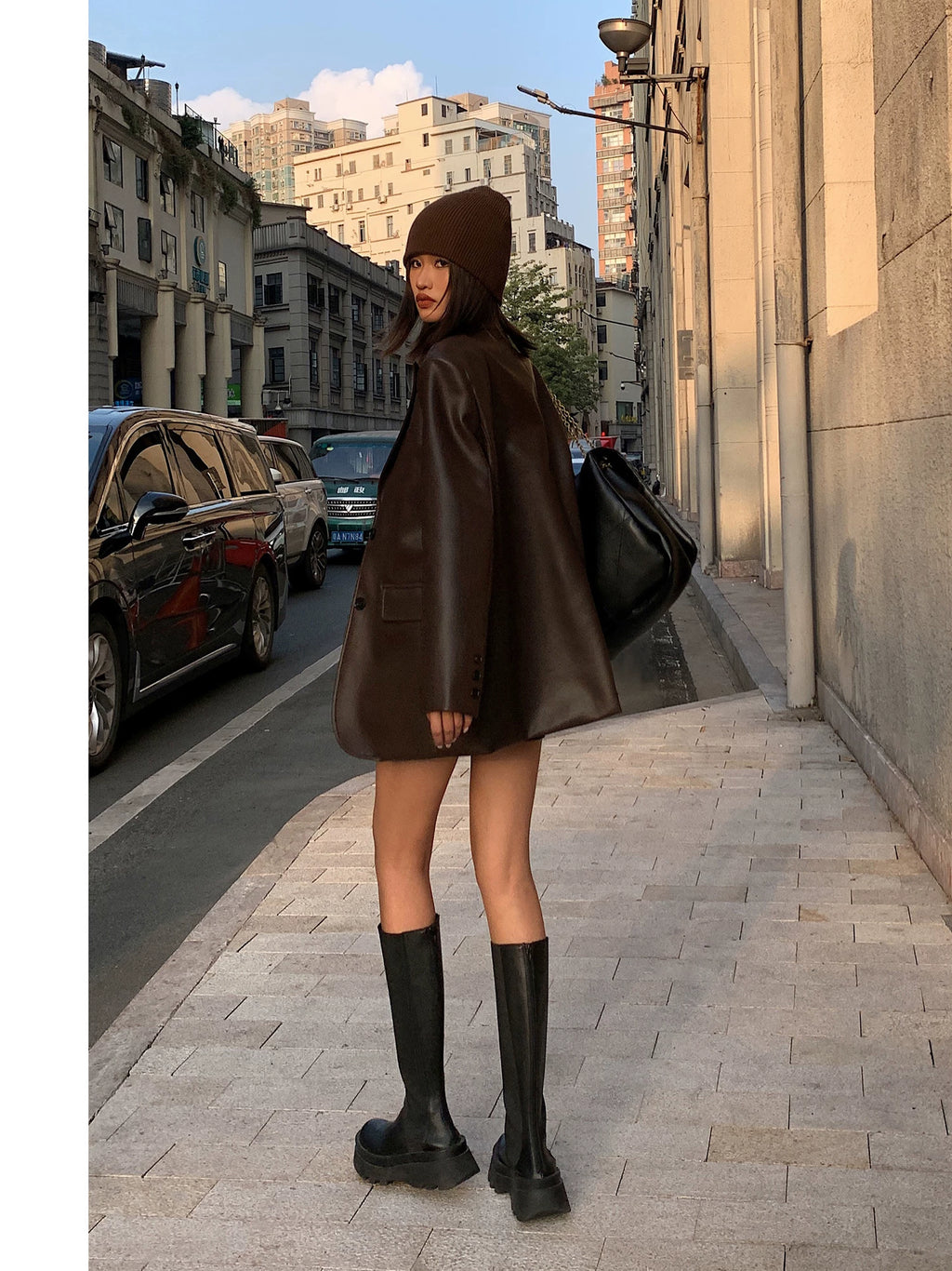 OUSPH Vintage Leather Jacket