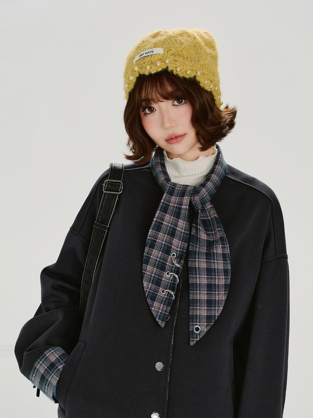 Girlyhalo Fleece Fake Two-piece Sweater