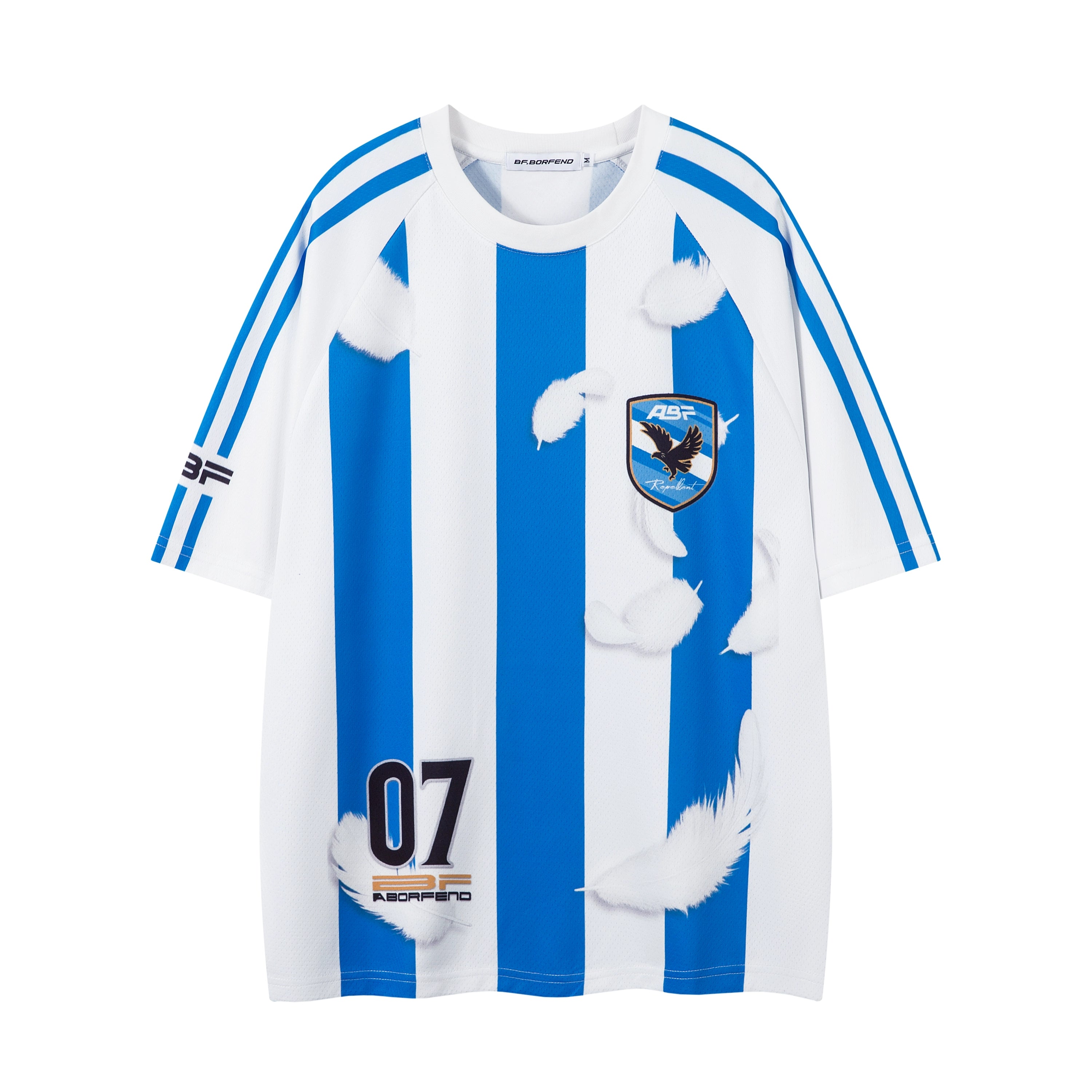 BeOurRule Direct Injection Printing Striped Loose Tee