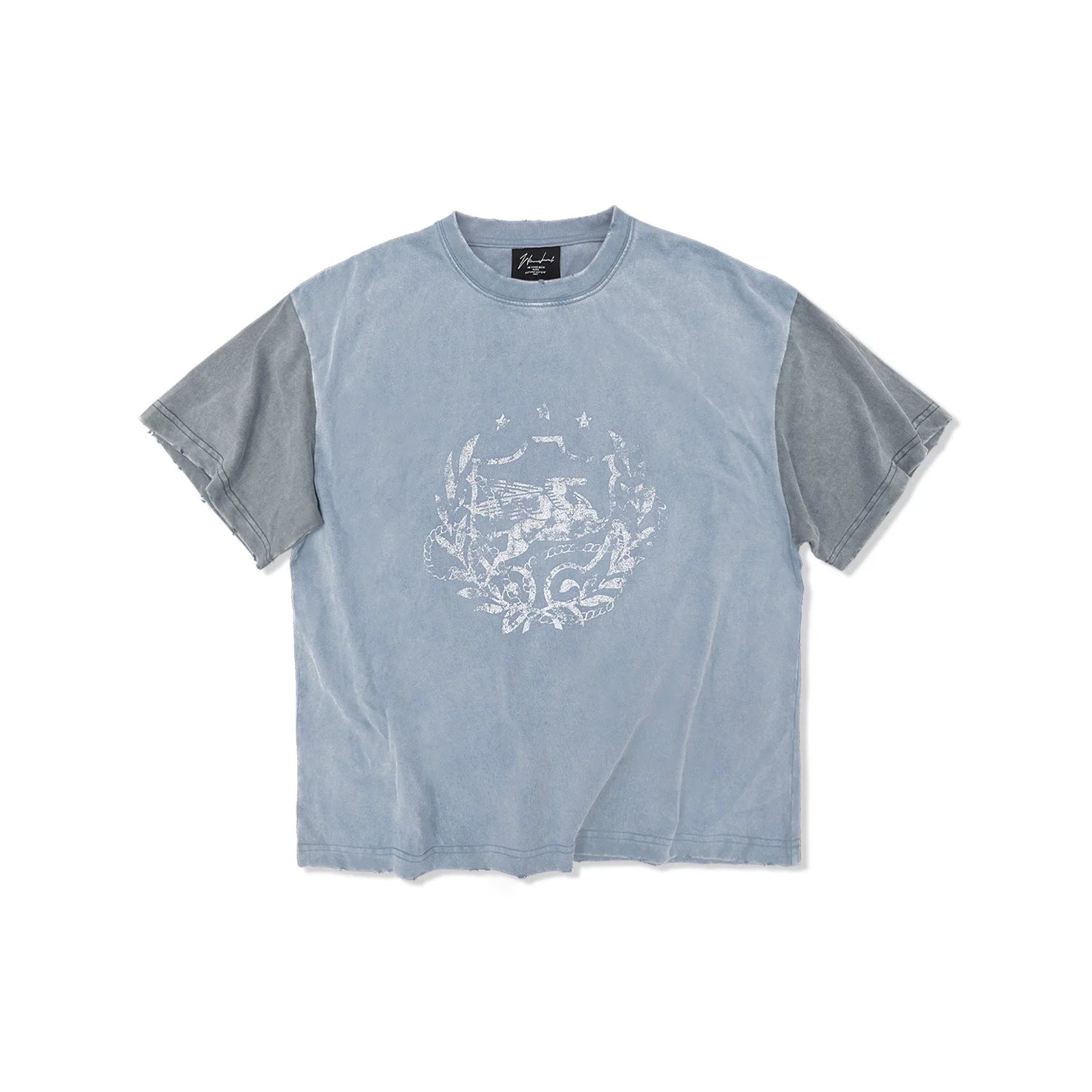 WANNA LAB Old Color Matching Loose Tee