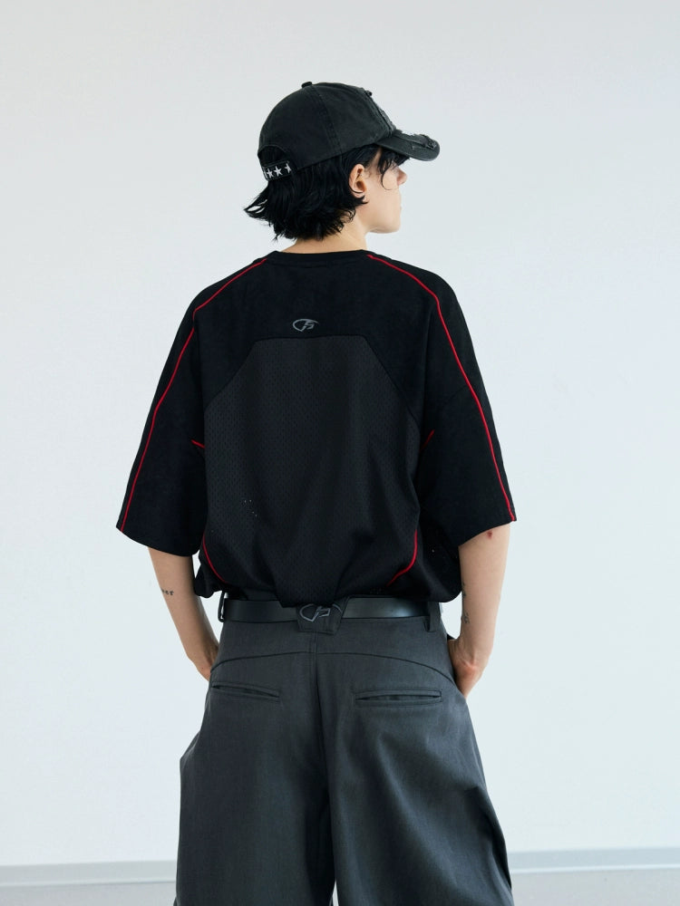 PEOPLESTYLE Sports Air Breathable Loose Jersey Tee