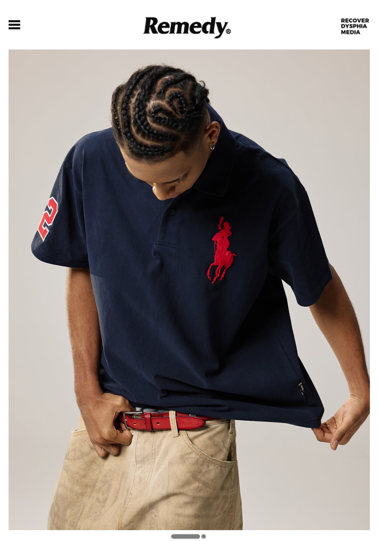 Remedy lapel short-sleeved Polo