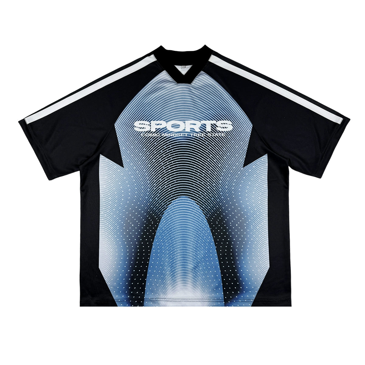 ComicTree Polka Dot Gradual Change V-neck Sports Jersey