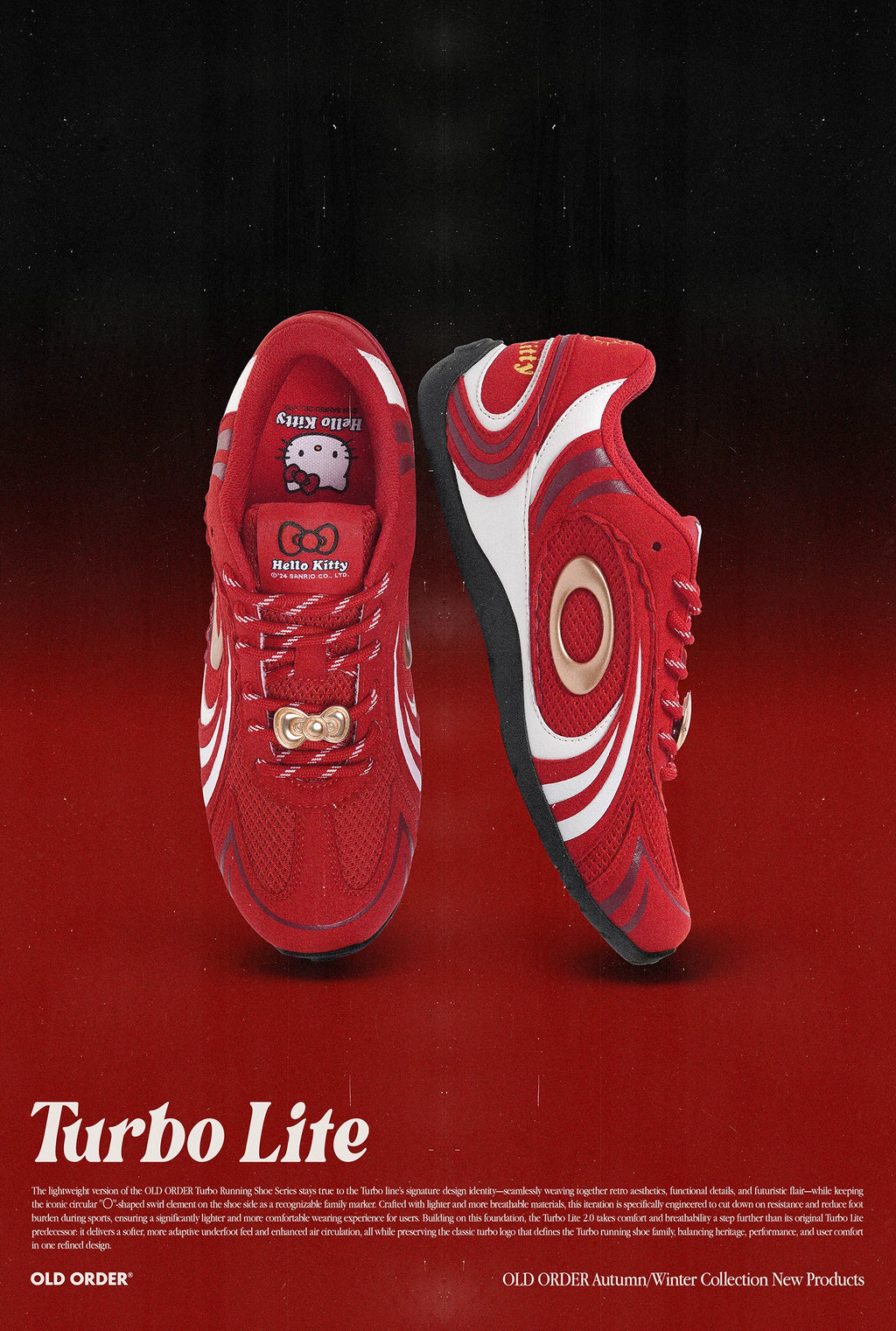 OLDORDER Hello Kitty Joint Flat-bottomed German Training Shoes