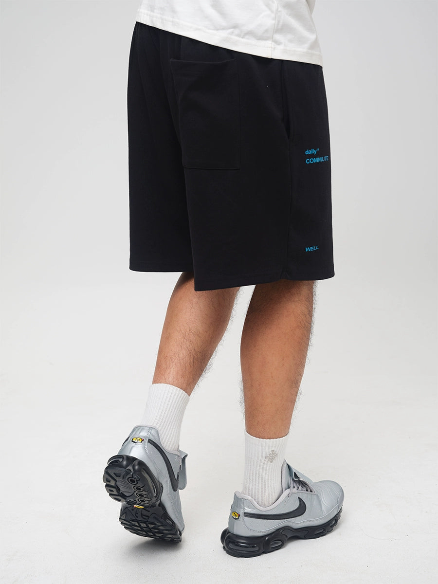 ComicTree Base Alphabet Cotton Elastic Shorts Casual