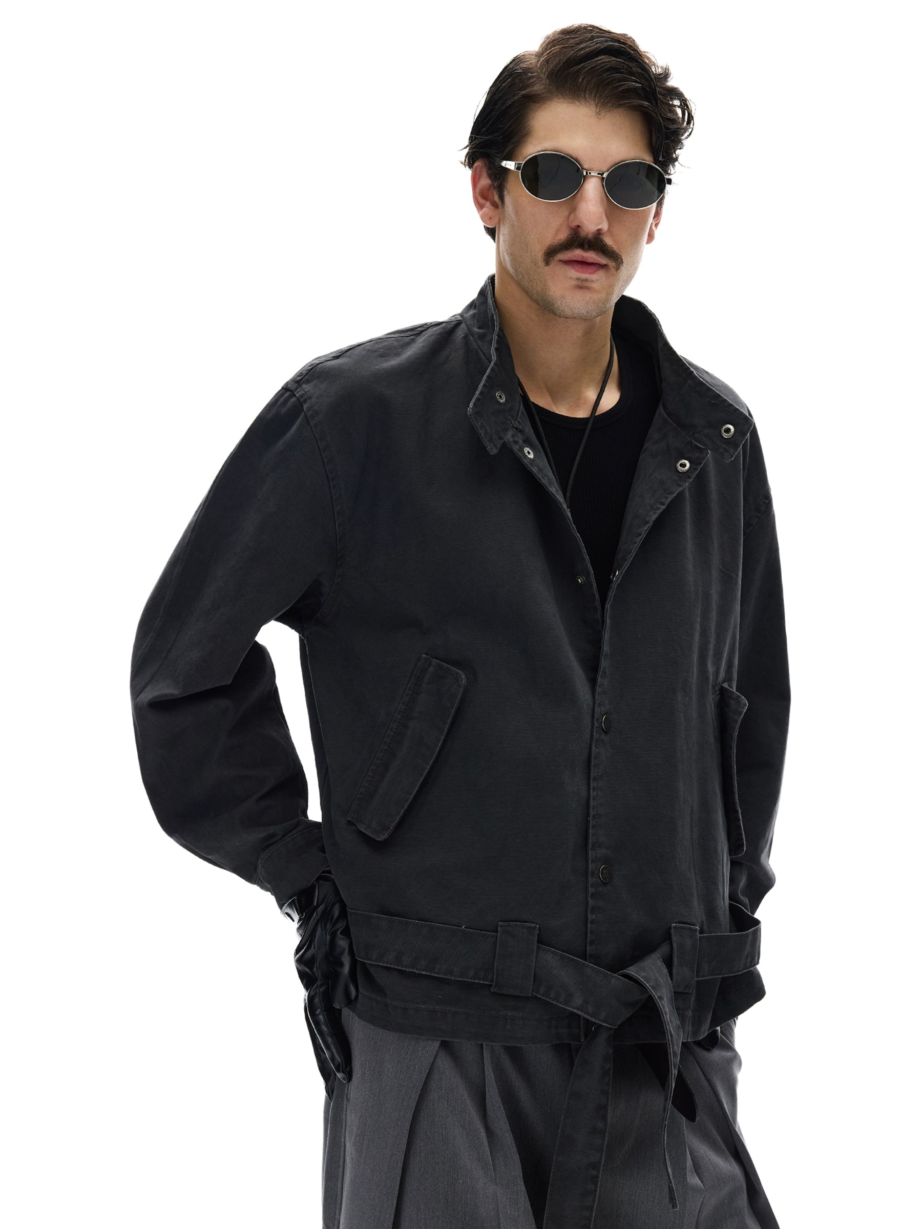 A+WF Vintage Strap-Up Collar Tooling Jacket