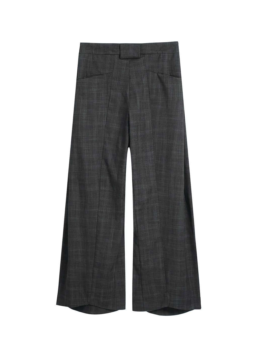 TZ Pleated Retro Plaid Wide-leg Drape Casual Trousers
