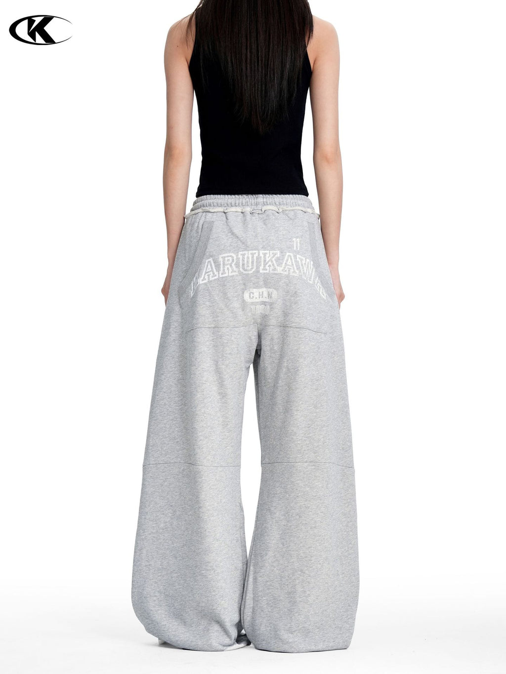 11KN Casual Straight Letter Printed Sweatpants