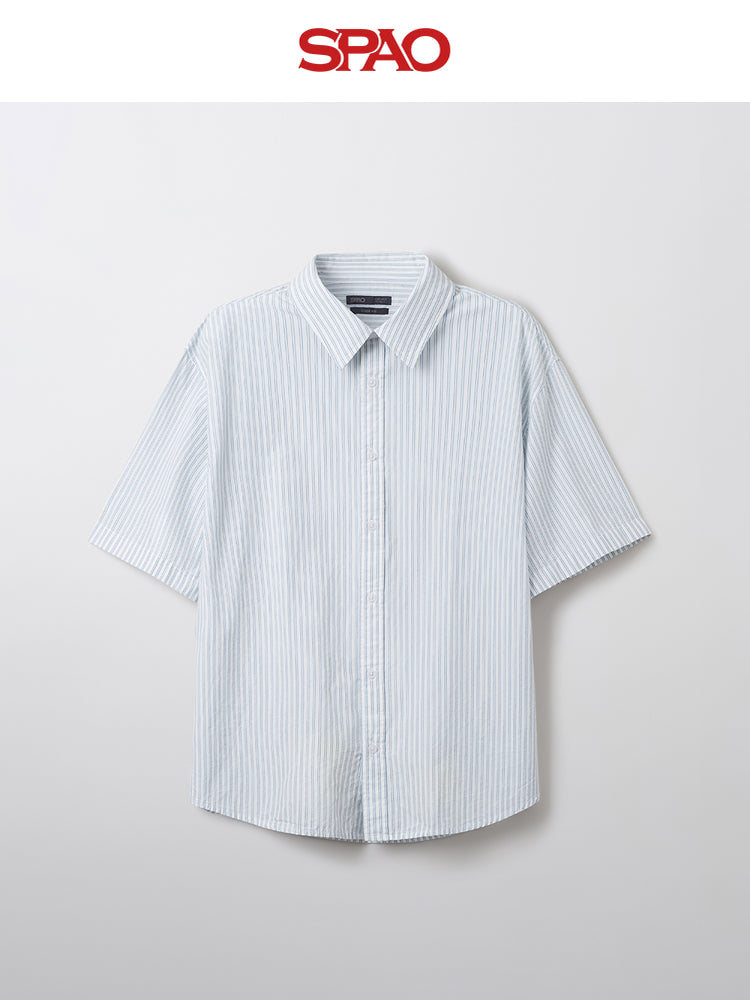 SPAO simple casual solid color daily shirt SPYWF24M06