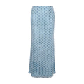 Wildberry High Waist Skinny Polka Dot Skirt