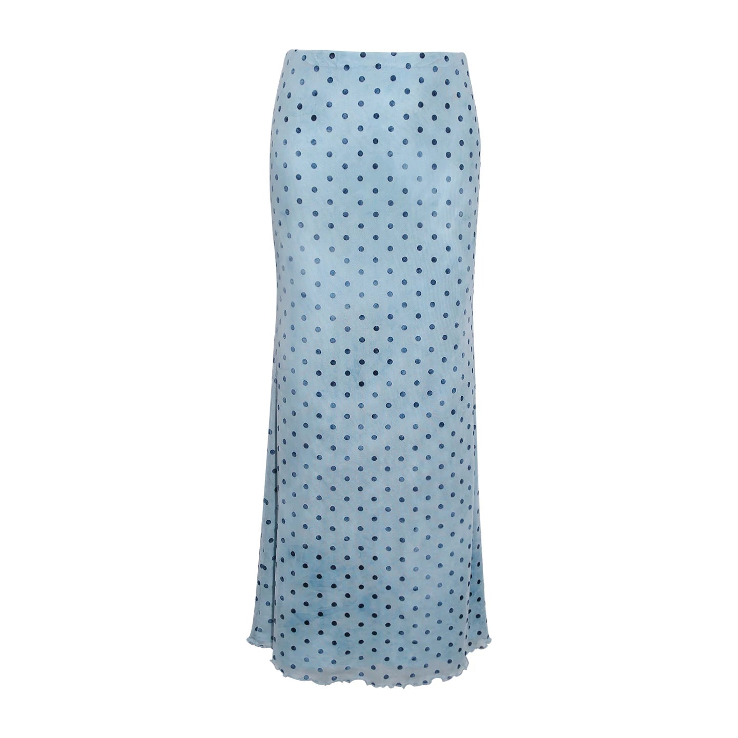 Wildberry High Waist Skinny Polka Dot Skirt