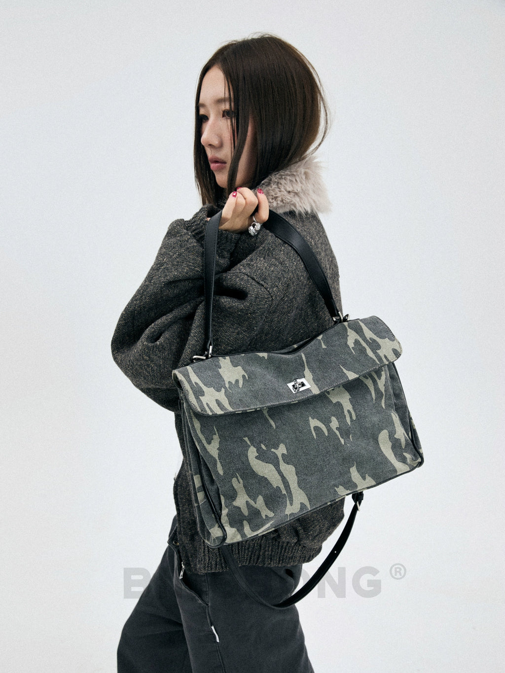 BINGBONG Vintage Canvas Underarm Bag