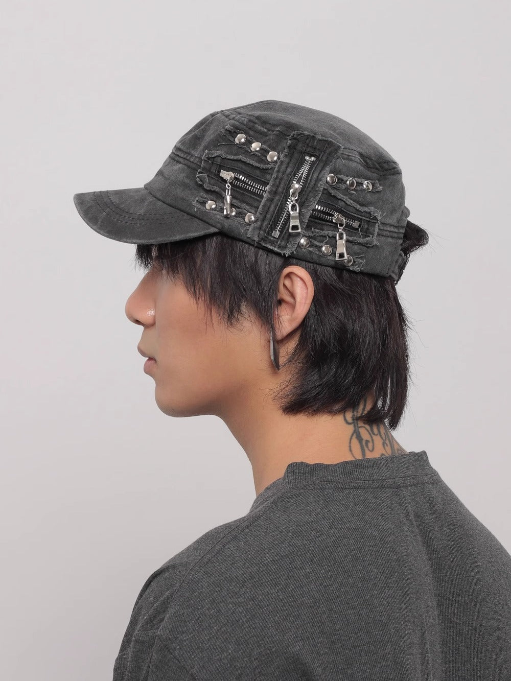 WORLDWIDE Niche Street Y2k Flat Top Retro Cap