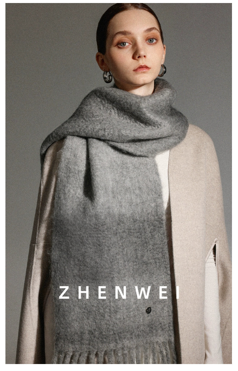 ZHENWEI Gradient Lengthened Shawl Thickened Snood