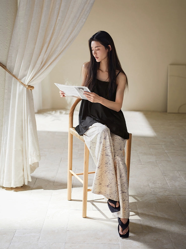 Yuenei Loungewear Thin Two-piece Set with Chest Pad