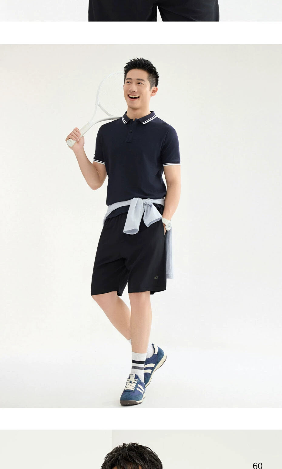 Giordano Contrasting Thin Lapel Tee