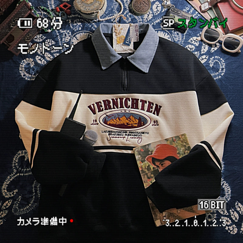 ALOHA Vintage Hong Kong Style POLO Sweater