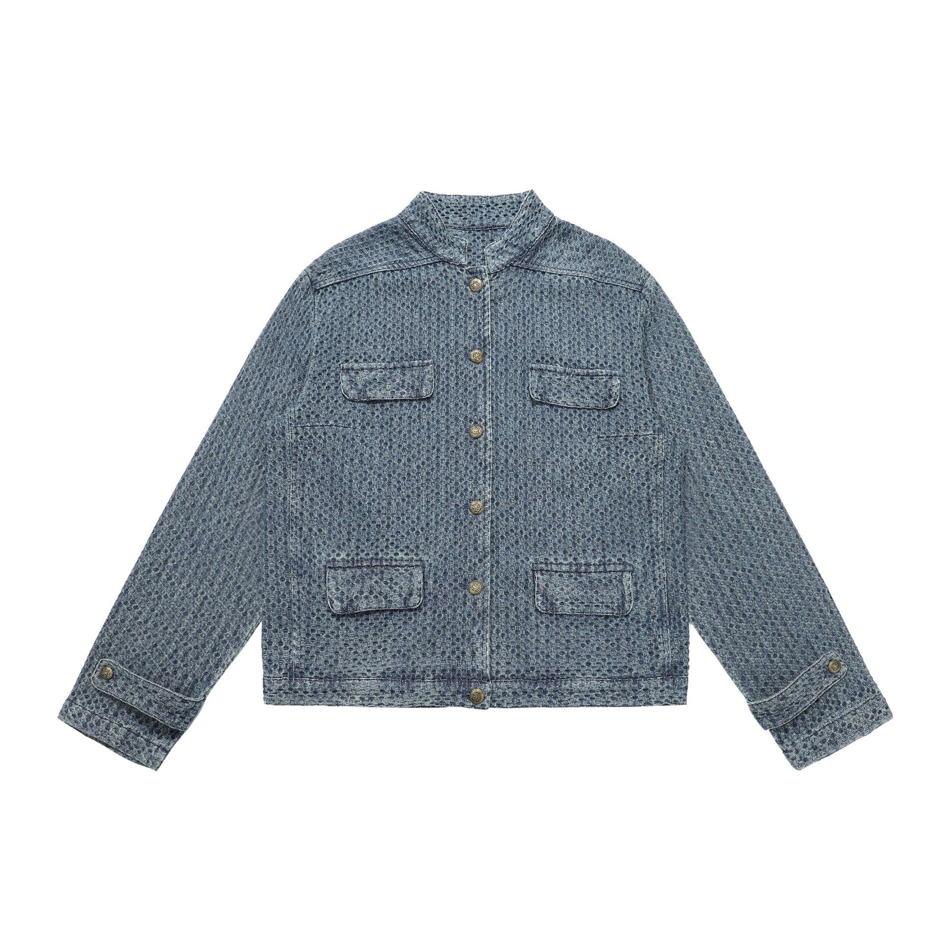 CHANYOOU Retro Short Xiaoxiangfeng Denim Jacket