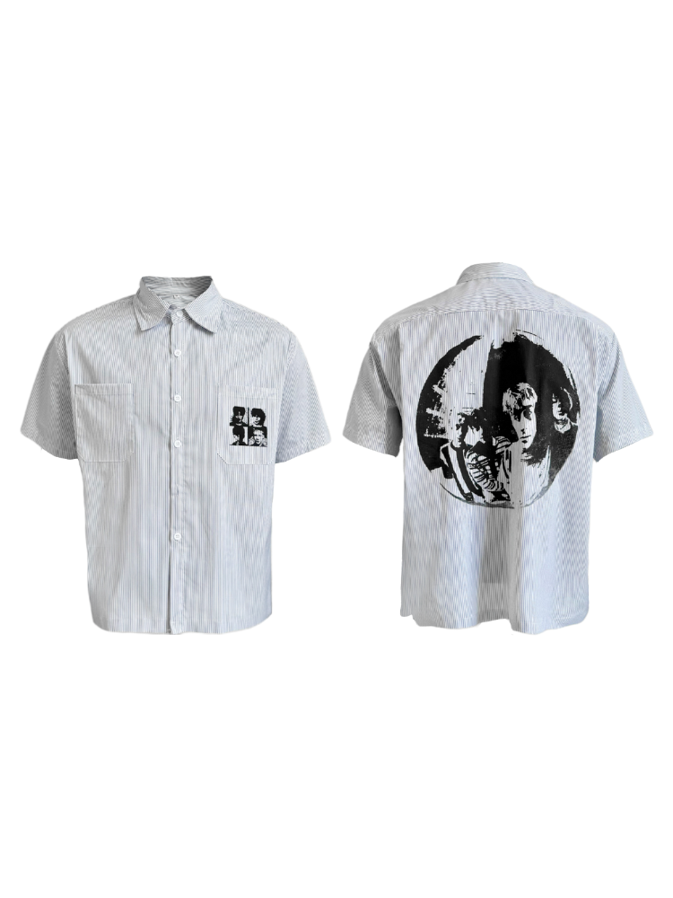 [KONOOT] (Portrait) Kangli Direct Spray Boxy Cardigan Shirt