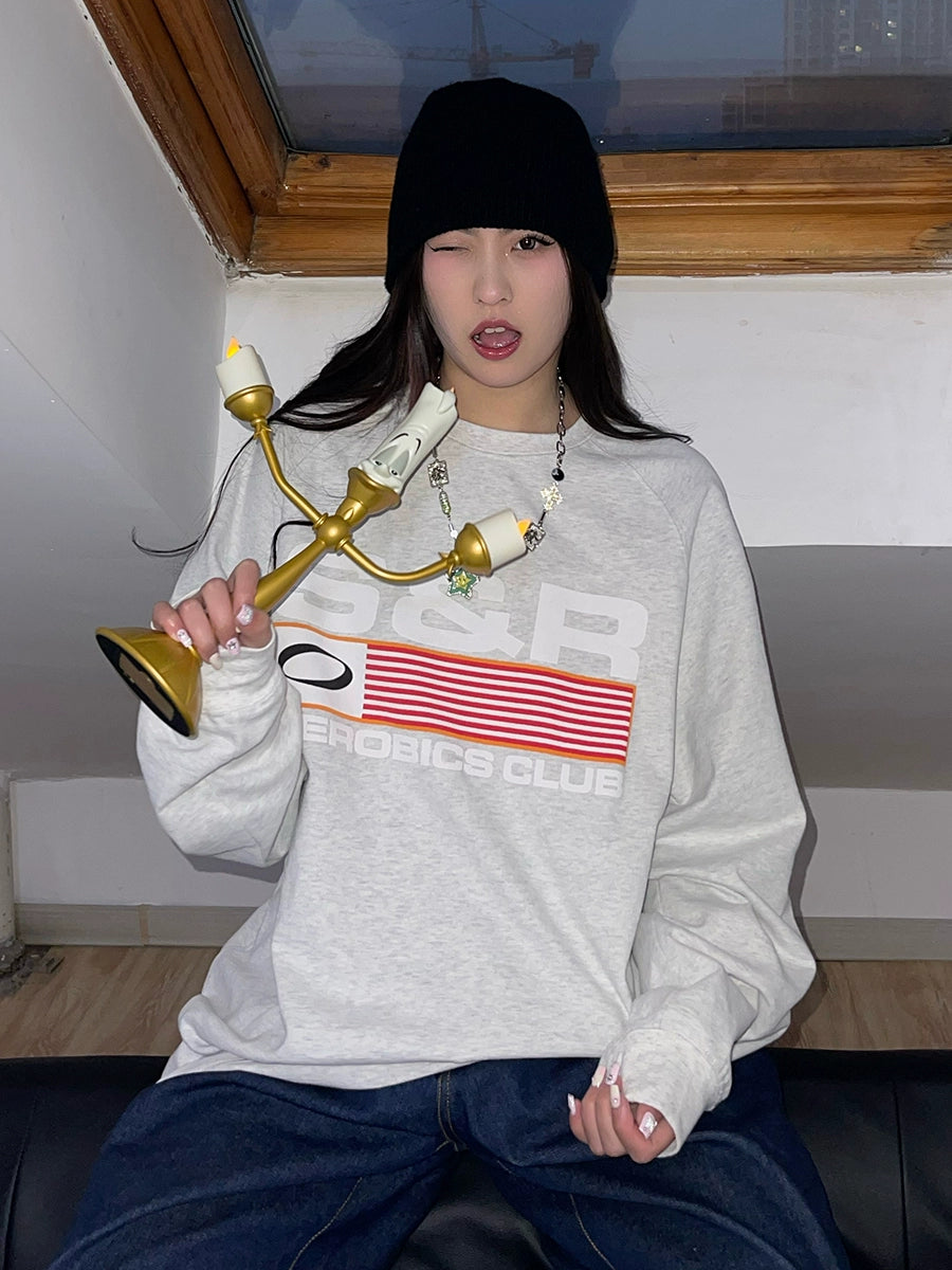 SOSER Shoulder Casual Crew Neck Long Sleeve