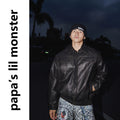 PAPASLILMONSTER Vintage Loose Leather Jacket