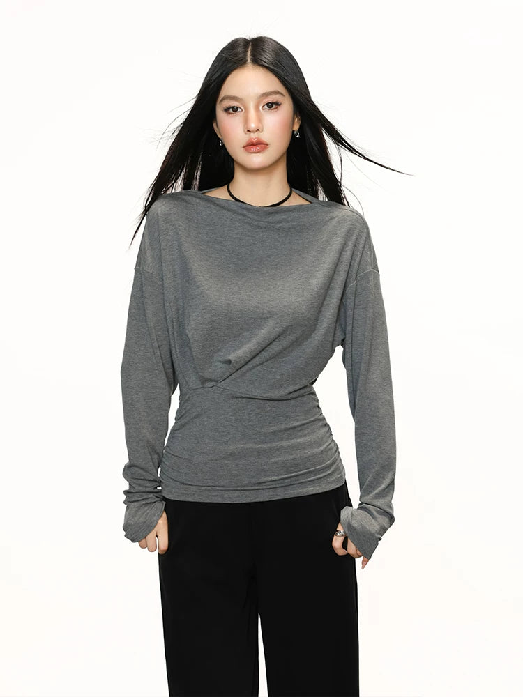 Cherry Melody Waist Thin Senior Feeling Base Long Sleeve