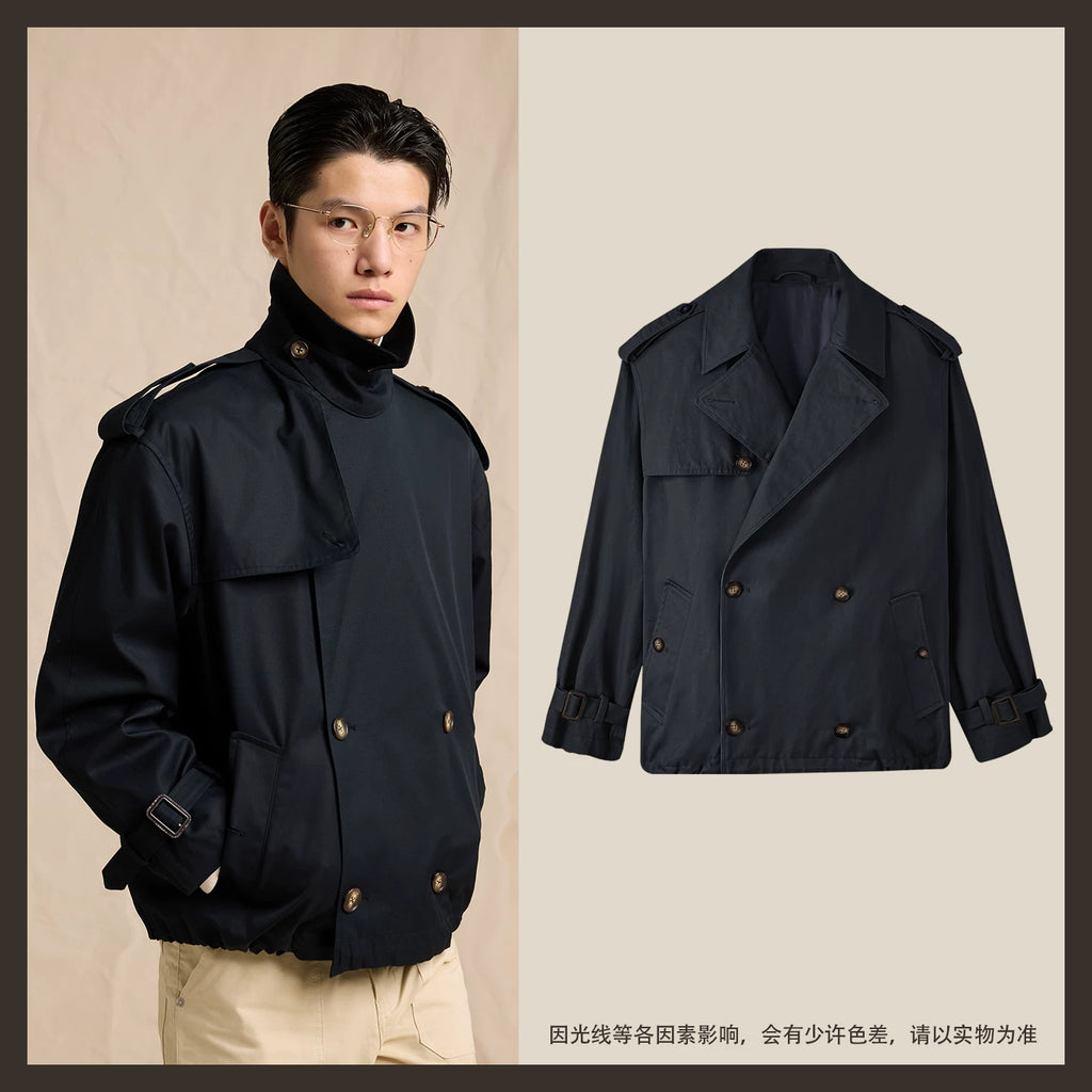 CULTUM Double-breasted Lapel Short Jacket