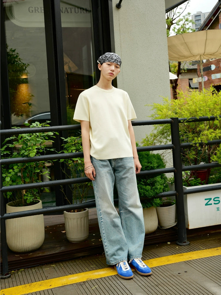 NO LOGO Heightening Moral Training Splicing Leather Shoes Board Shoes