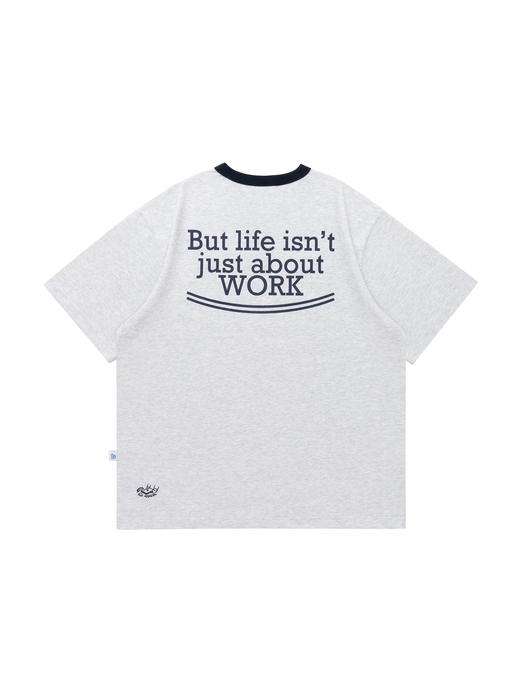 BENT IDEA Casual Color Matching Collar Versatile Tee