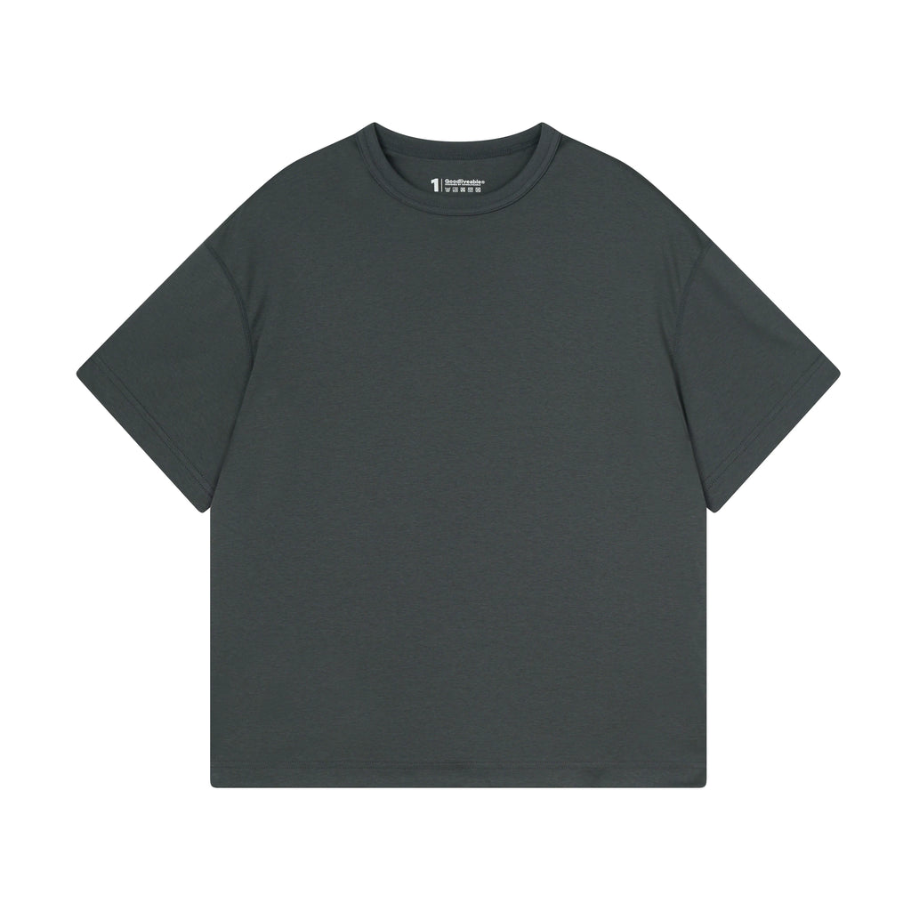 GOODLIVEABLE Small Neckline Casual Versatile Tee