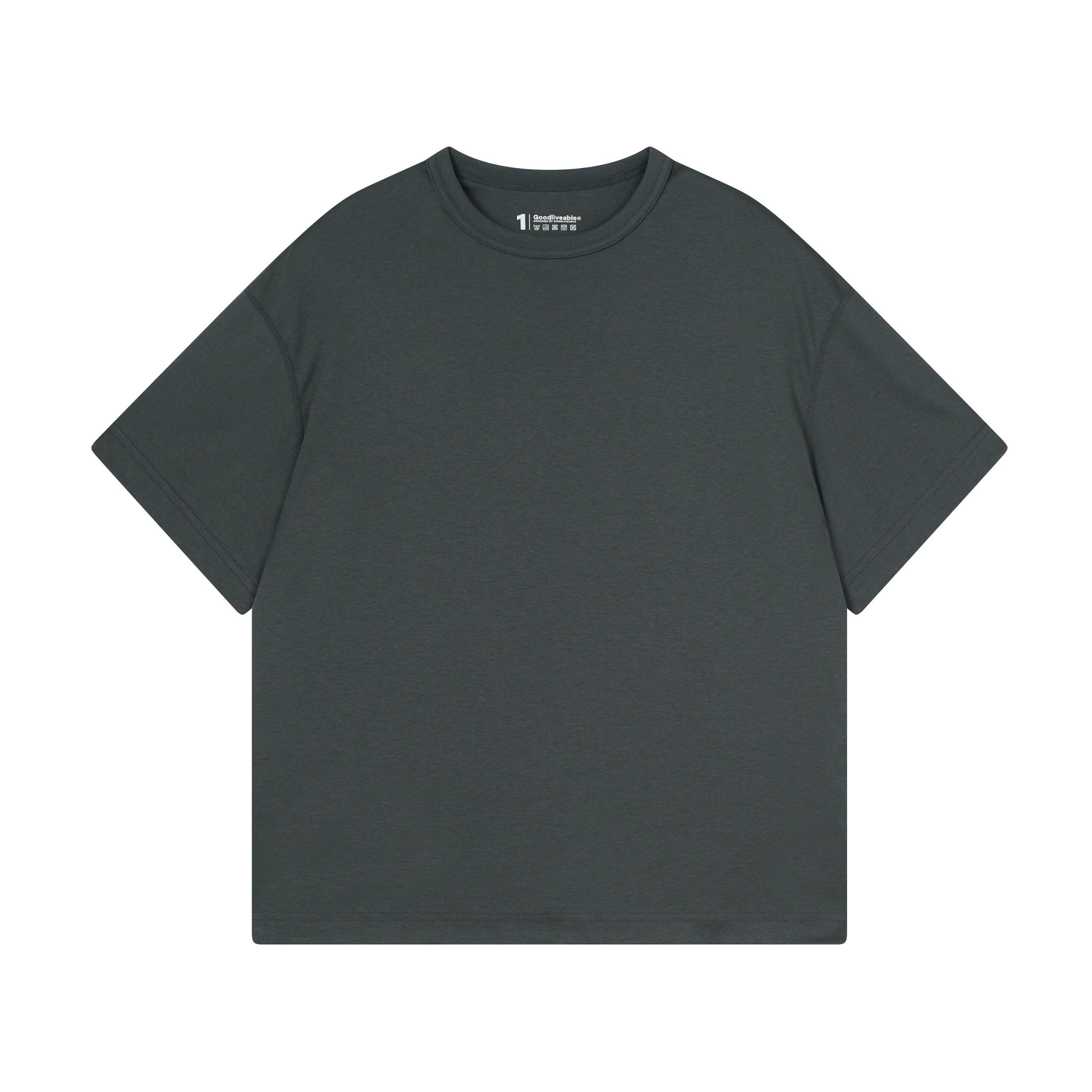 GOODLIVEABLE Small Neckline Casual Versatile Tee