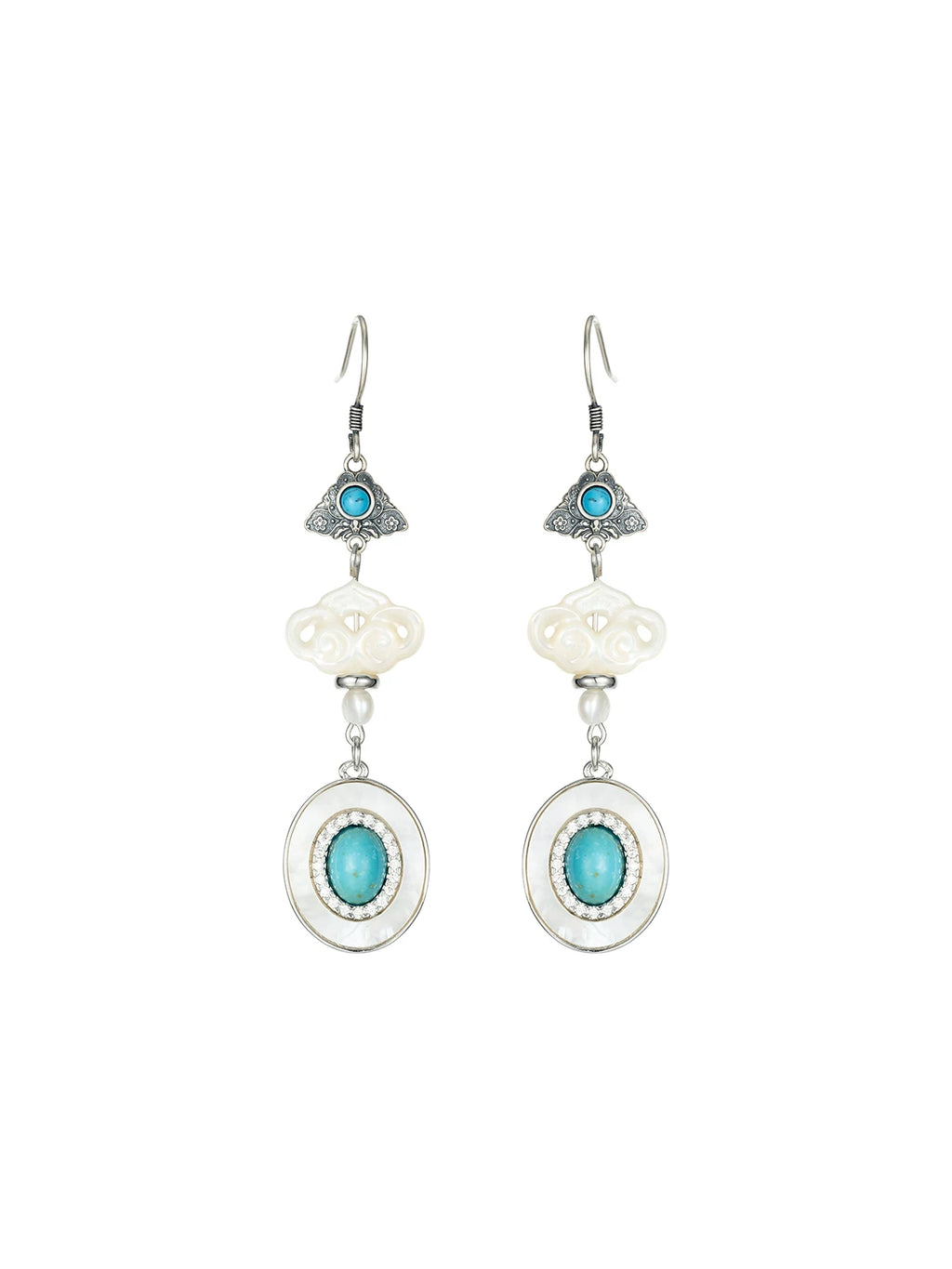 NO SOLUTION Vintage Court Gem Earrings
