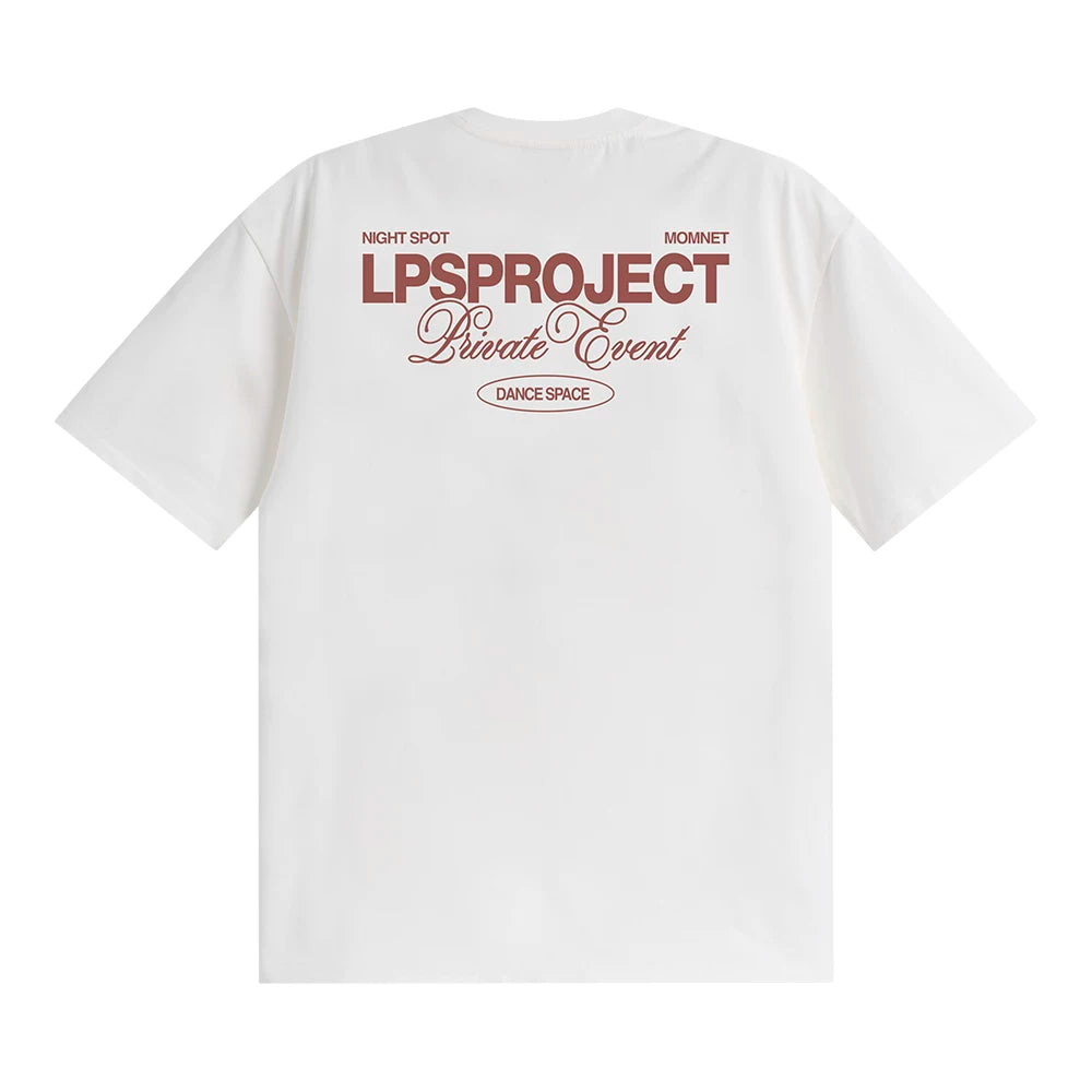 Big Printed Letters on The Back of Loopsoon Versatile Tee