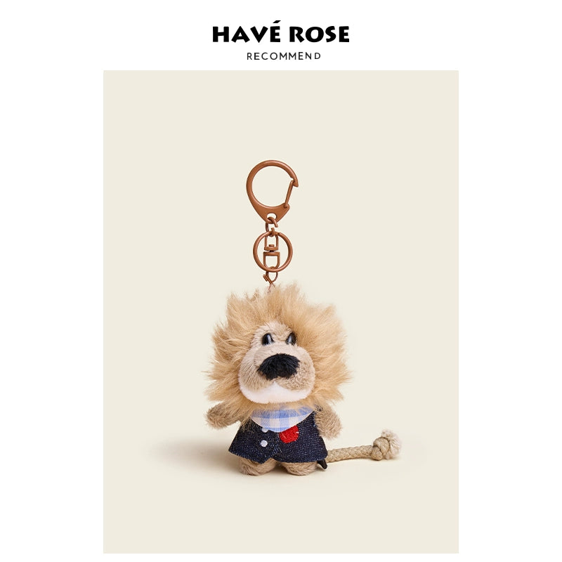 HAVEROSE Creative Plush Lion Doll Bag Pendant