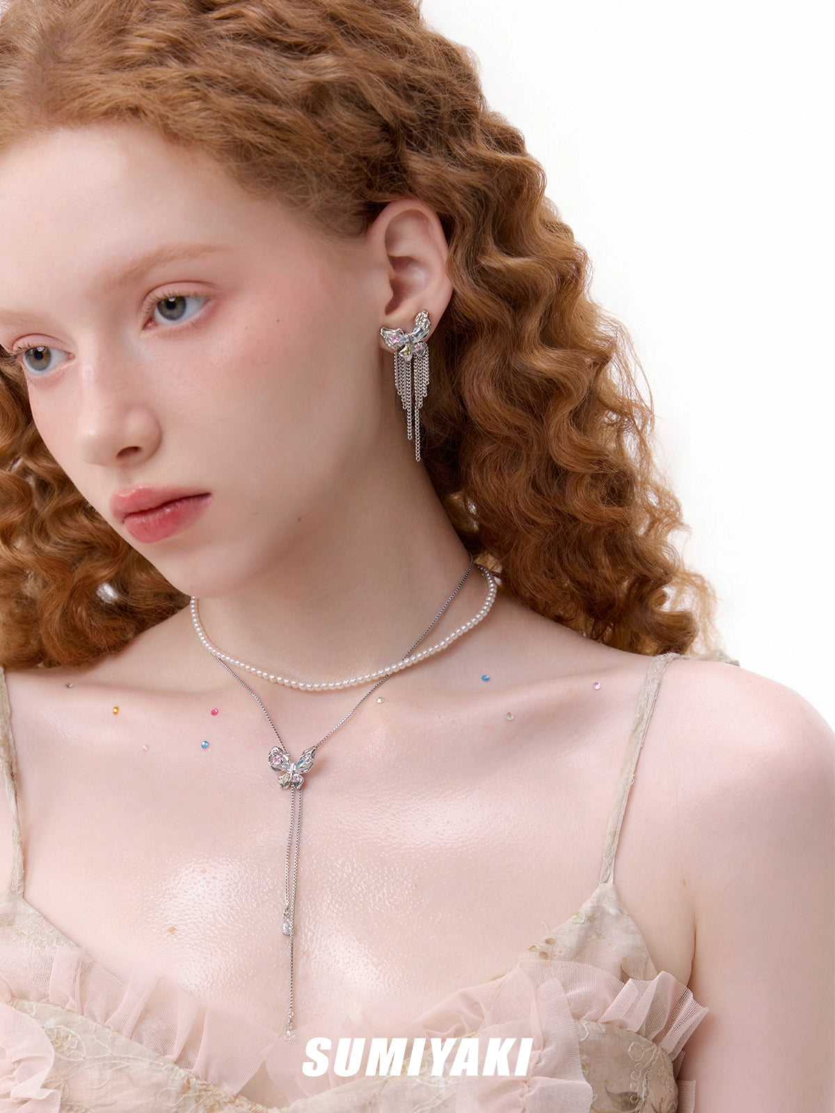 SUMIYAKI Butterfly Fudge Series Pearl Necklace