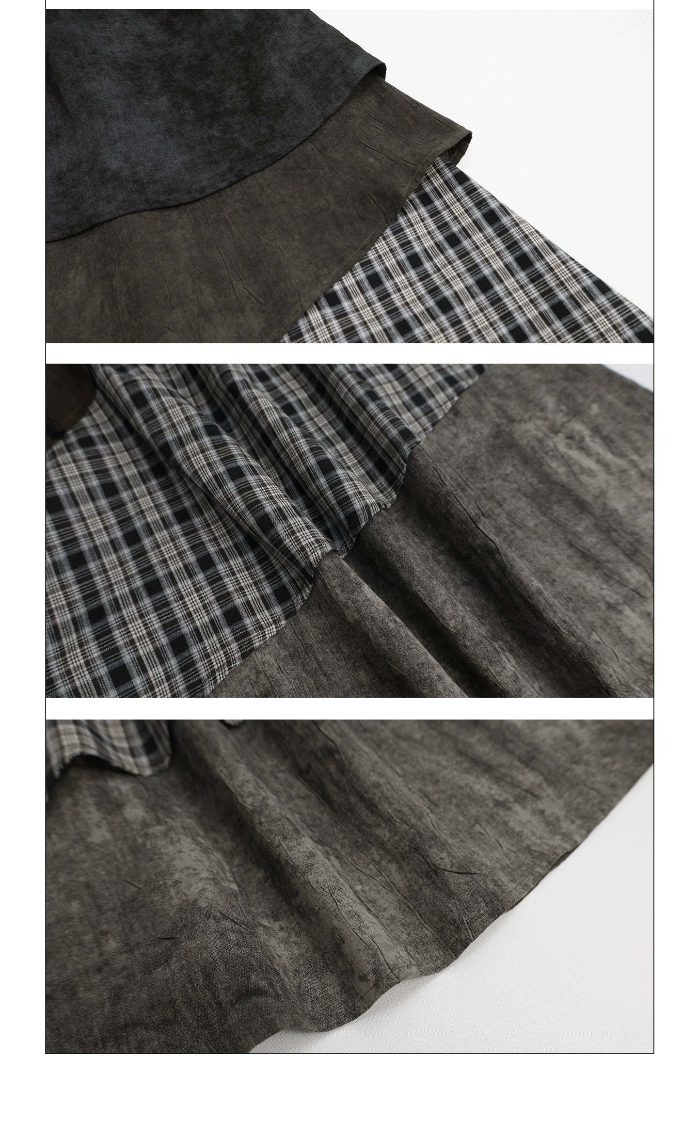 Girlyhalo Vintage Plaid Multi-Layer Cake Skirt