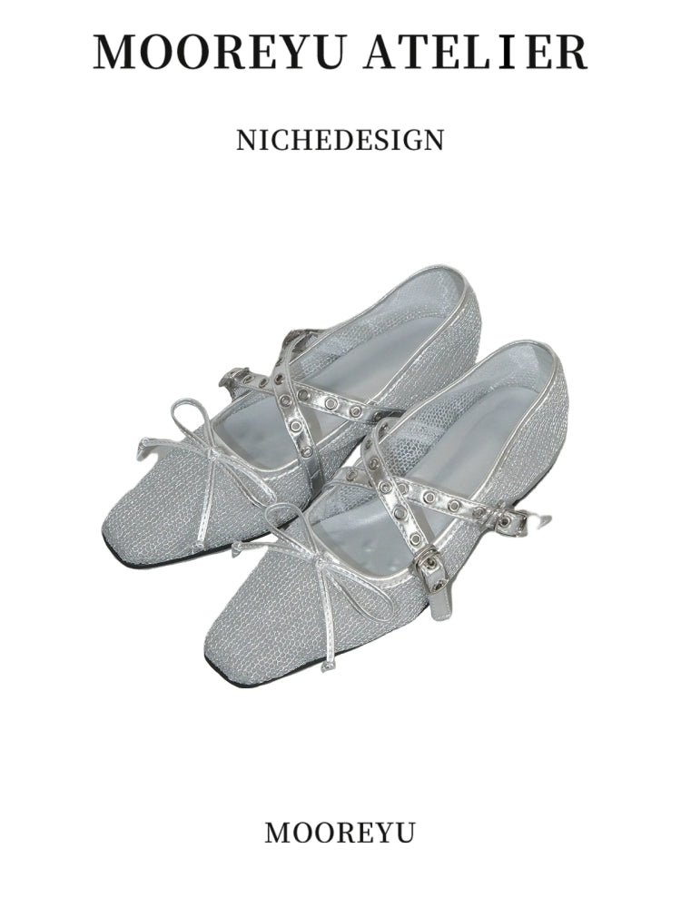 Mooreyu Bow Ballet Flats