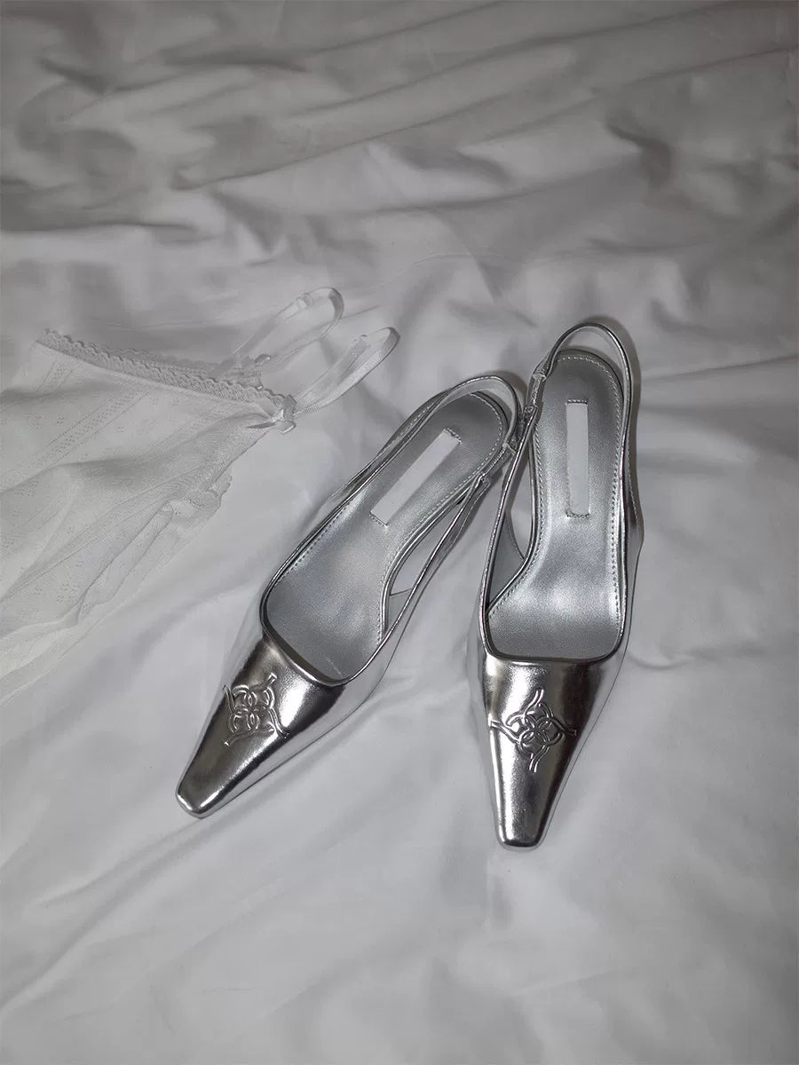 Mooreyu Pointed-toed Thin-heeled Shallow-mouth Single Shoes