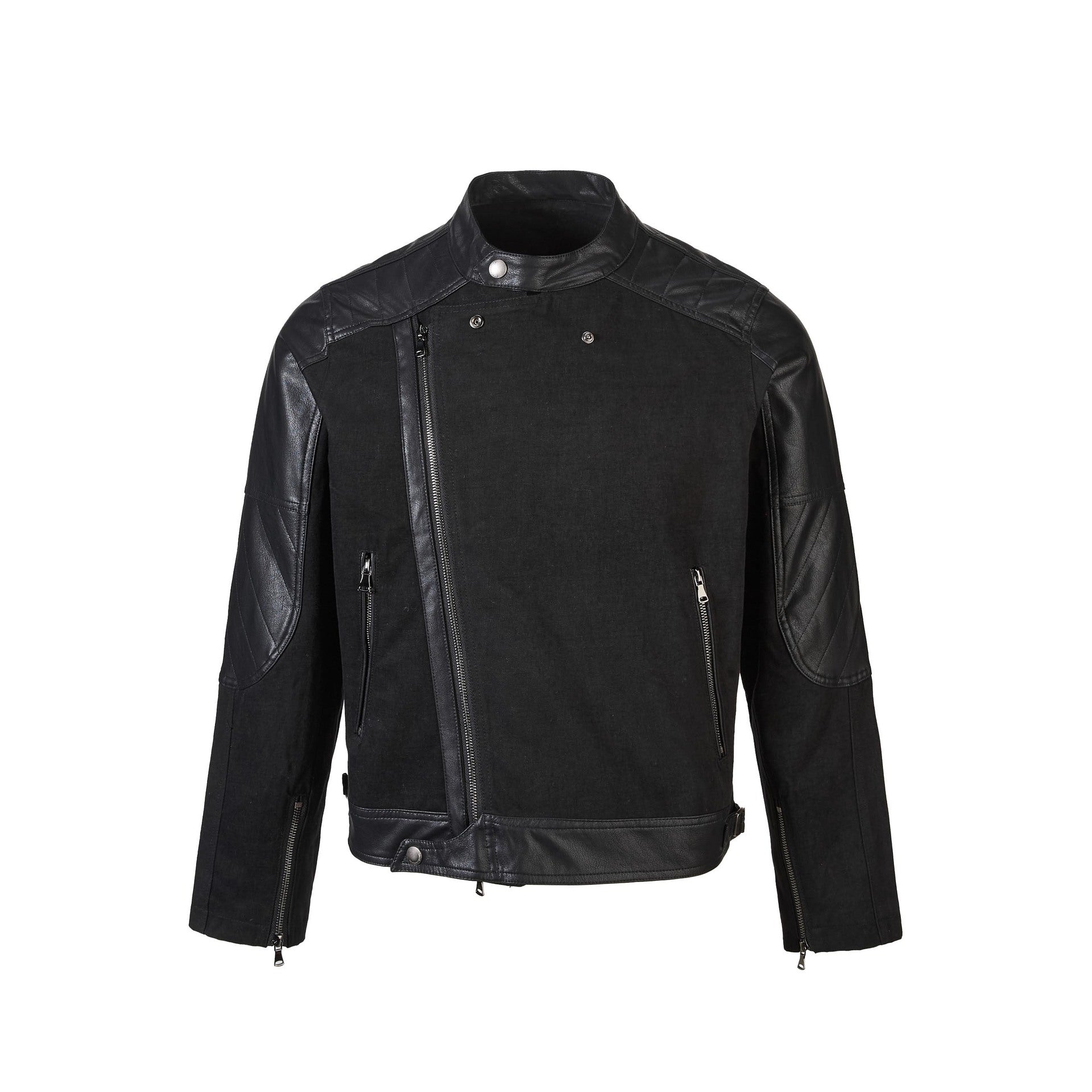 MADEEXTREME Vintage Stitched Short Leather Jacket