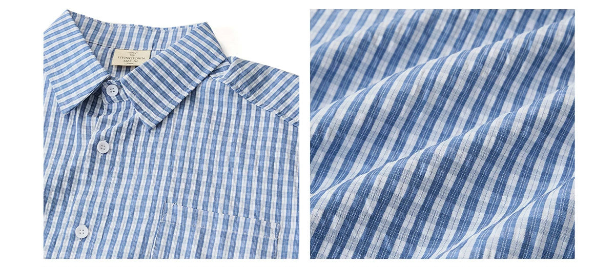 LIVINGTOWN Versatile Casual Lapel Plaid Shirt