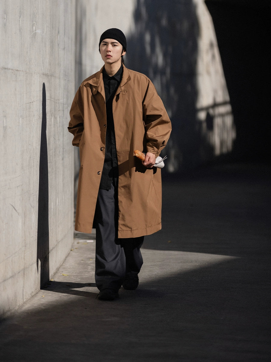 NOEARS Retro Medium and Long Thin Loose Trench Coat
