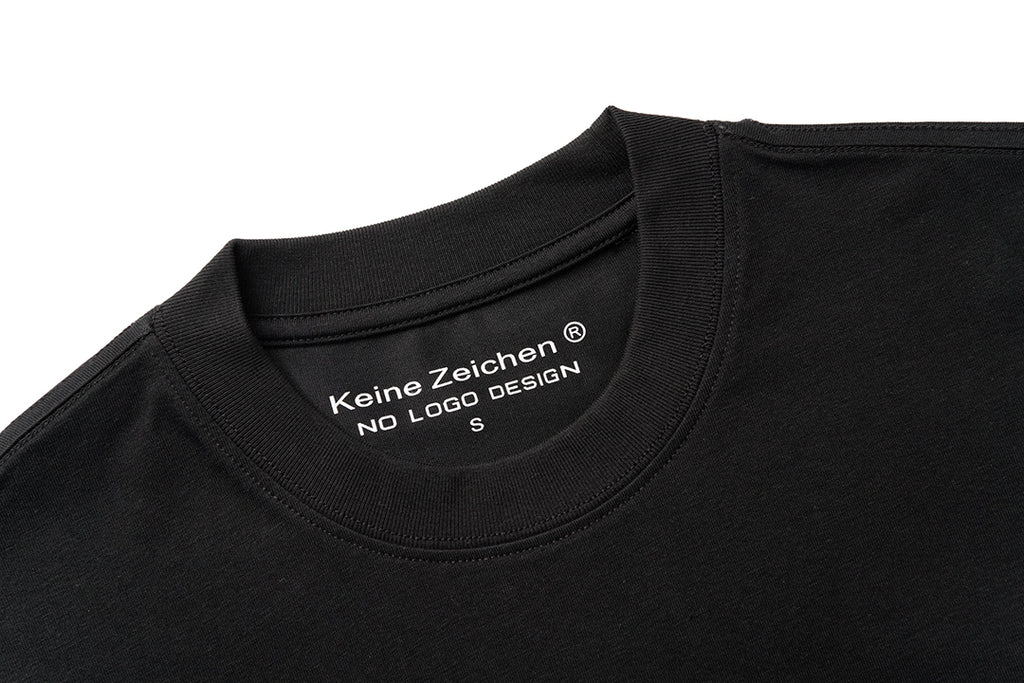 NO LOGO Small Neckline Short and Wide Casual Tee