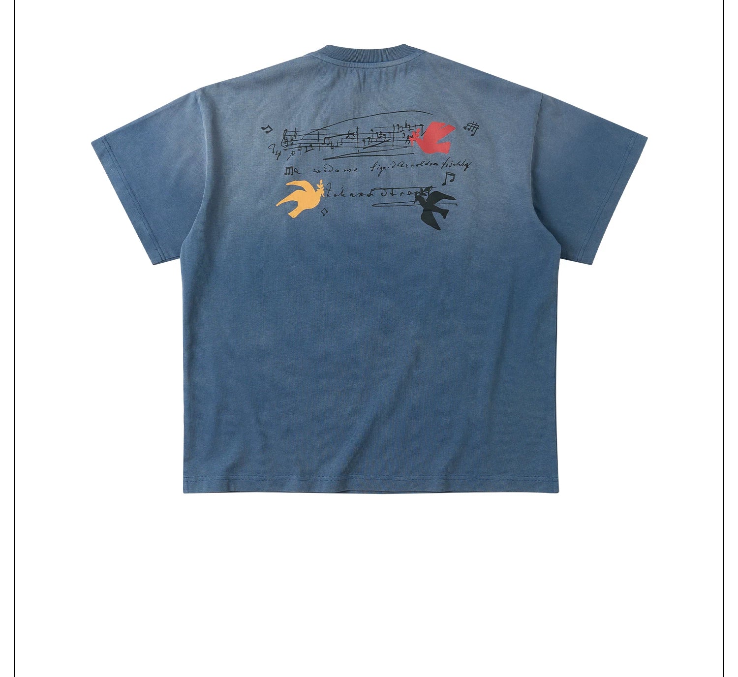 SAXGENWON Graffiti Print Loose Tee