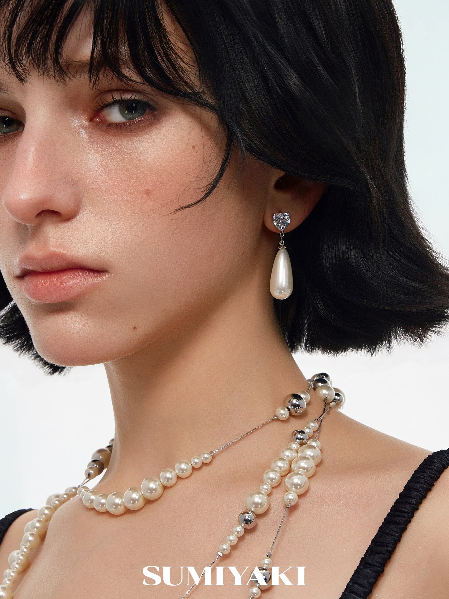 SUMIYAKI Water Drop Broken Pearl Earrings