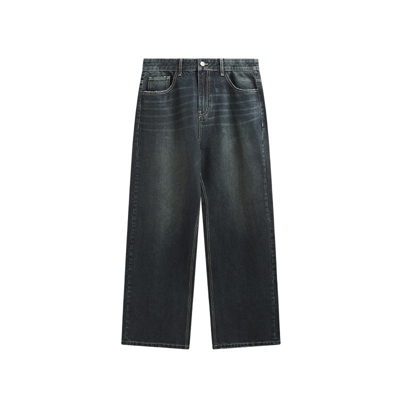 INF coated Black Whiskers wide-leg jeans
