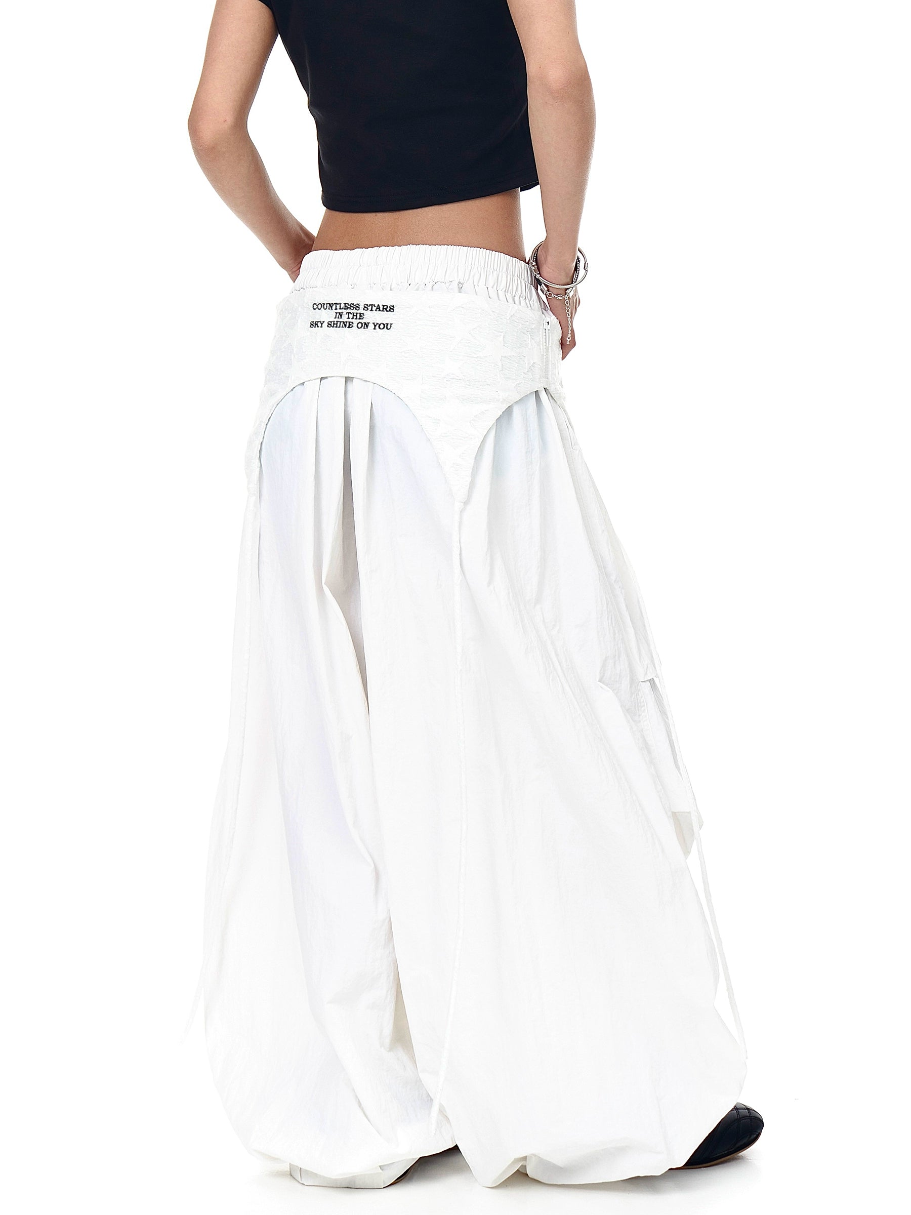 BLACKLISTS Waist Seal Stacked Loose Wide-leg Scimitar Pants